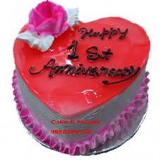 Heart Shape Anniversary Cake